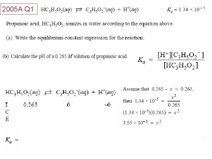 2005 A Q 1 Acids and Bases 