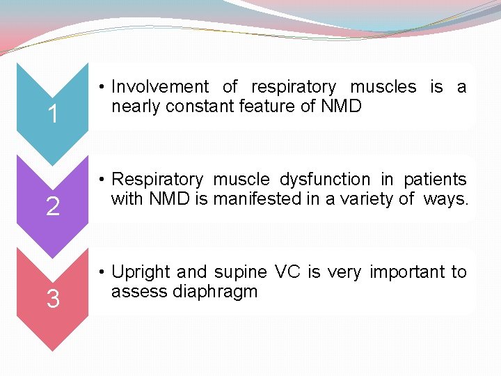 1 2 3 • Involvement of respiratory muscles is a nearly constant feature of