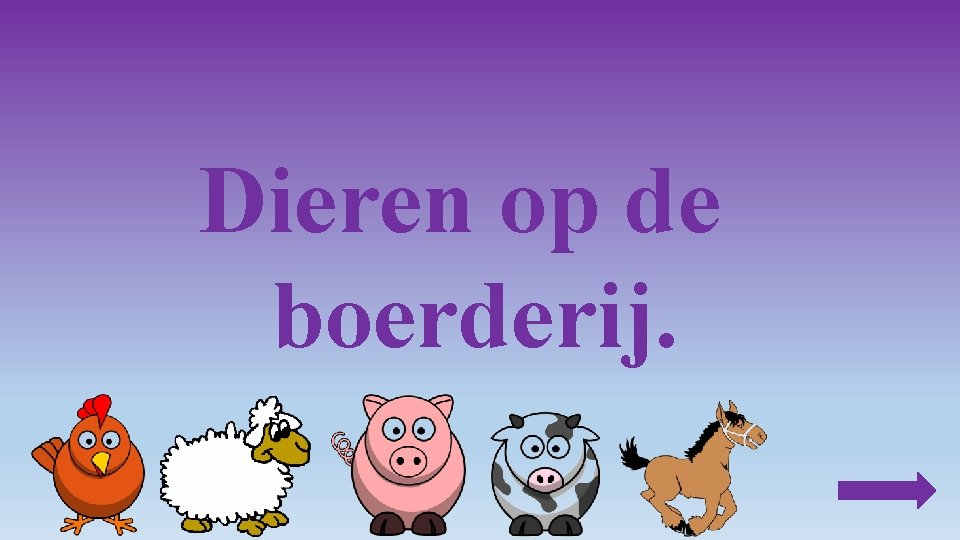 Dieren op de boerderij. 