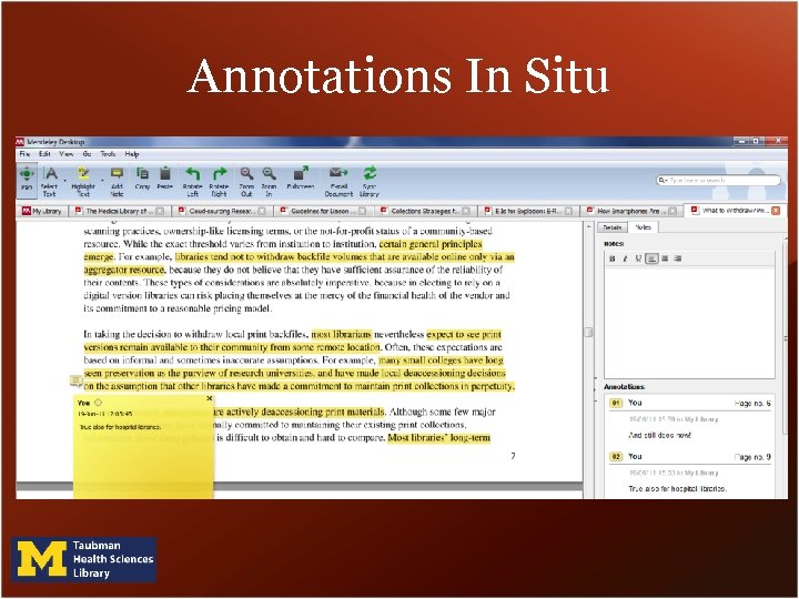 Annotations In Situ Annotations In Situ
