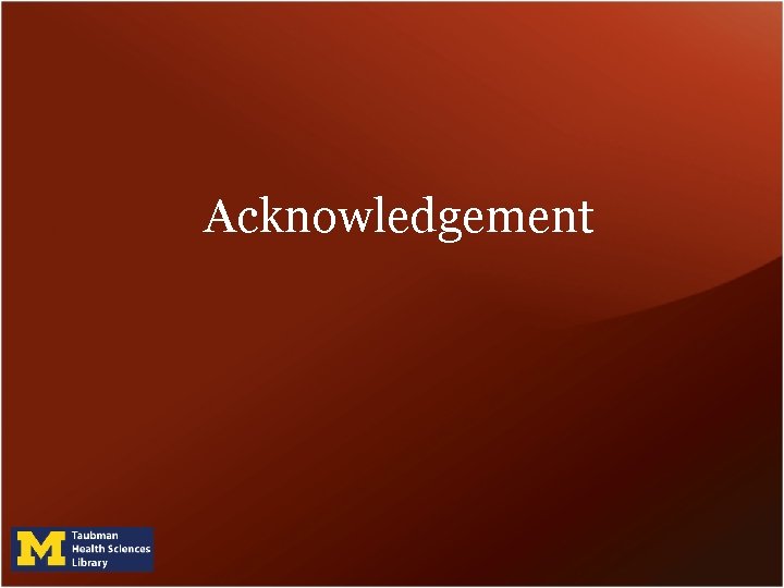 Acknowledgement Acknowledgement