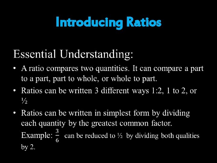 Introducing Ratios • 