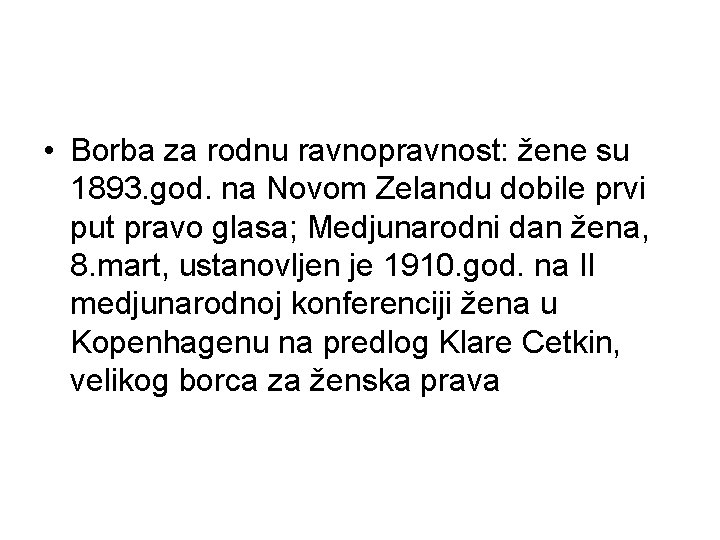 • Borba za rodnu ravnopravnost: žene su 1893. god. na Novom Zelandu dobile • Borba za rodnu ravnopravnost: žene su 1893. god. na Novom Zelandu dobile