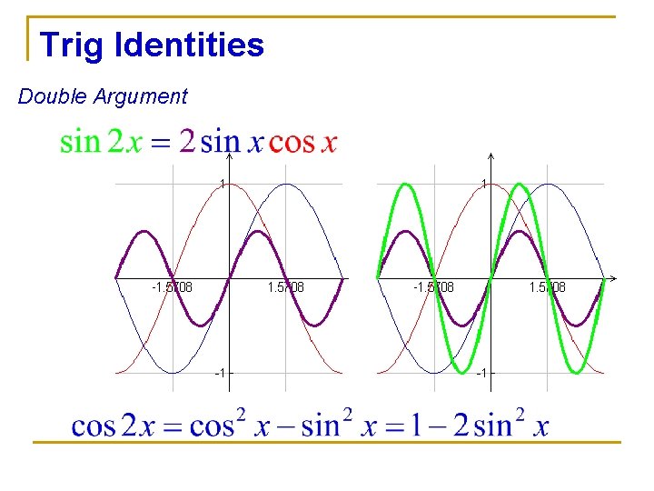 Trig Identities Double Argument 