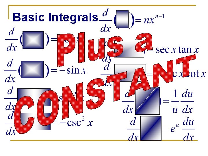 Basic Integrals 