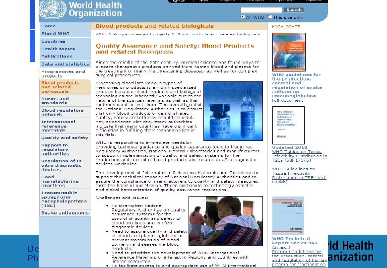 20 Department of Essential Medicines and Pharmaceutical Policies 
