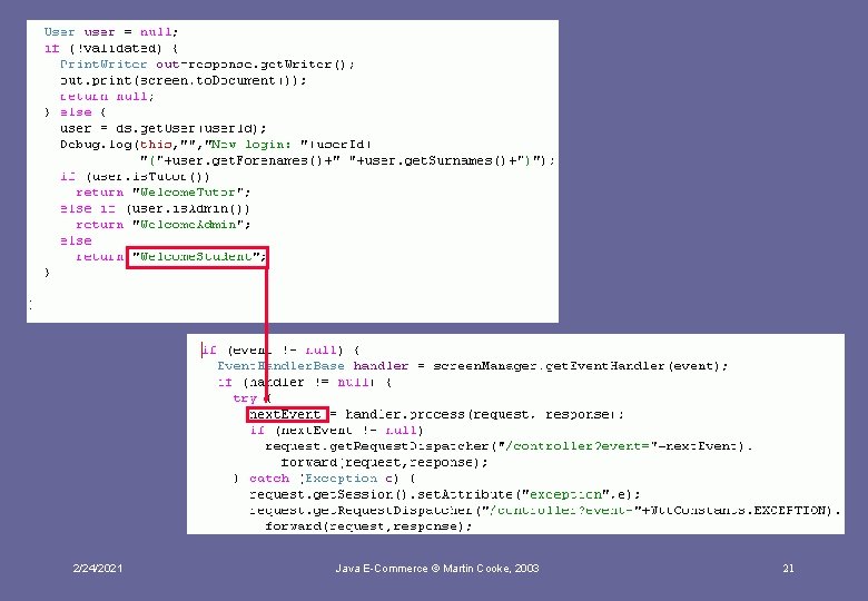 2/24/2021 Java E-Commerce © Martin Cooke, 2003 21 