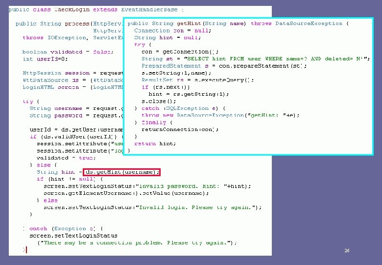 Data access object 2/24/2021 Java E-Commerce © Martin Cooke, 2003 26 