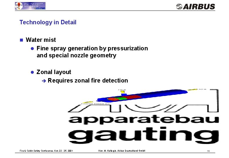 Technology in Detail n Water mist l Fine spray generation by pressurization and special