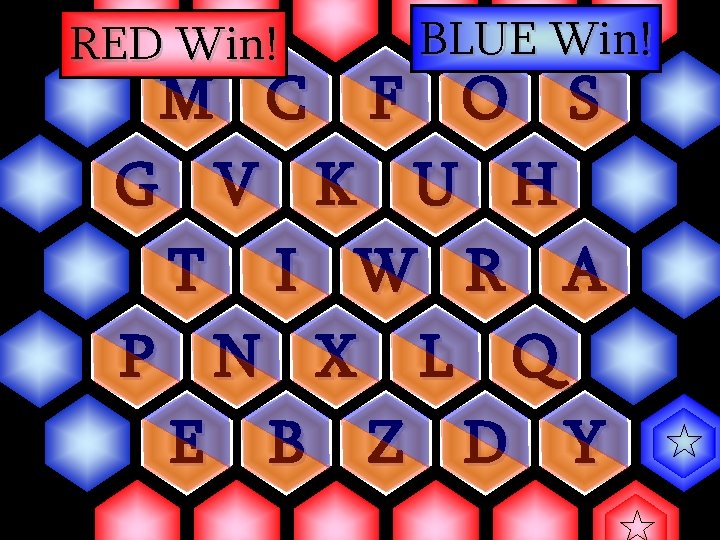 RED Win! BLUE Win! M C F O S G V K U H