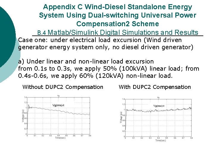 Appendix C Wind-Diesel Standalone Energy System Using Dual-switching Universal Power Compensation 2 Scheme B. Appendix C Wind-Diesel Standalone Energy System Using Dual-switching Universal Power Compensation 2 Scheme B.