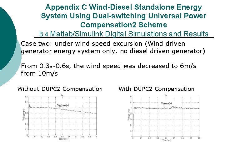 Appendix C Wind-Diesel Standalone Energy System Using Dual-switching Universal Power Compensation 2 Scheme B. Appendix C Wind-Diesel Standalone Energy System Using Dual-switching Universal Power Compensation 2 Scheme B.