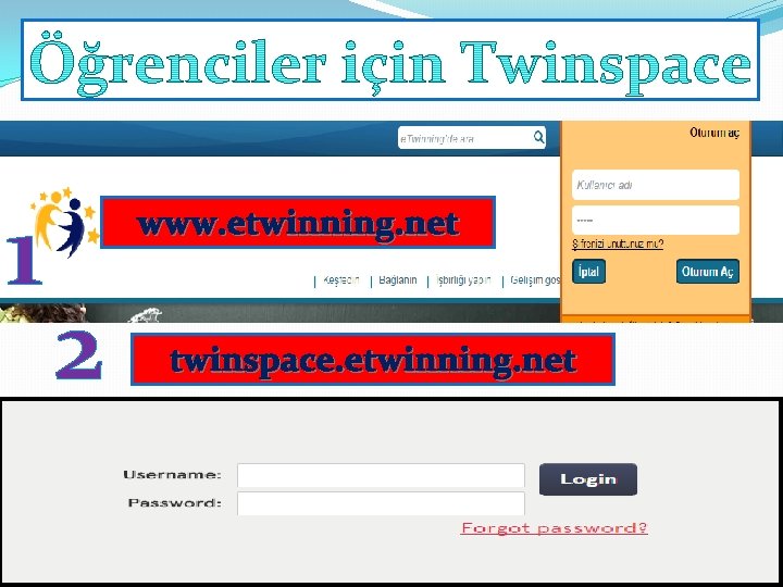 1 www. etwinning. net 2 twinspace. etwinning. net 