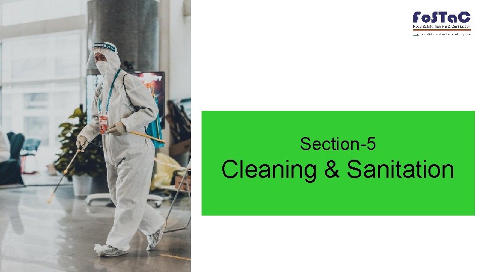Section-5 Cleaning & Sanitation 