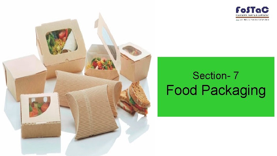 Section- 7 Food Packaging 