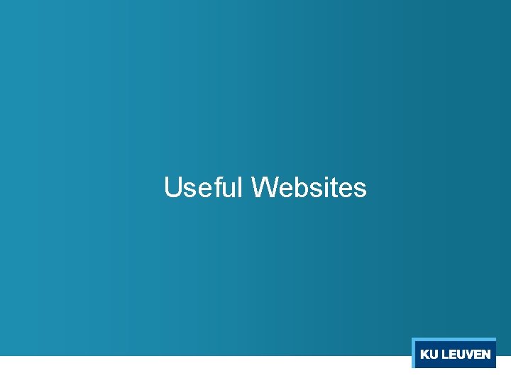 Useful Websites 