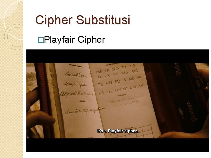 Cipher Substitusi �Playfair Cipher 