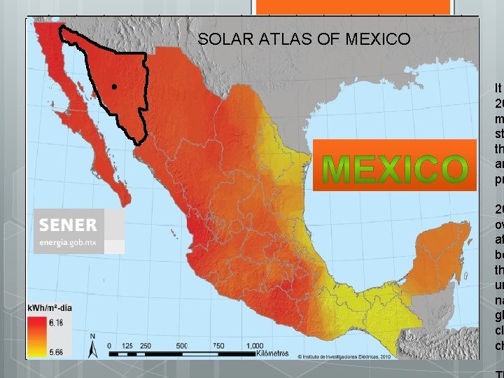 SOLAR ATLAS OF MEXICO It 20 m st th am pr 20 ow at