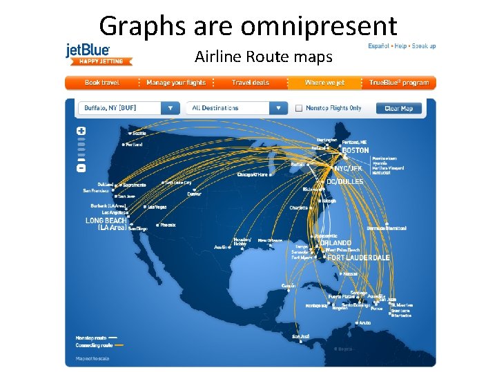 Graphs are omnipresent Airline Route maps 
