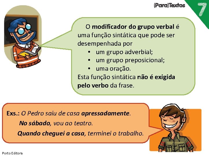 O modificador do grupo verbal é uma função sintática que pode ser desempenhada por