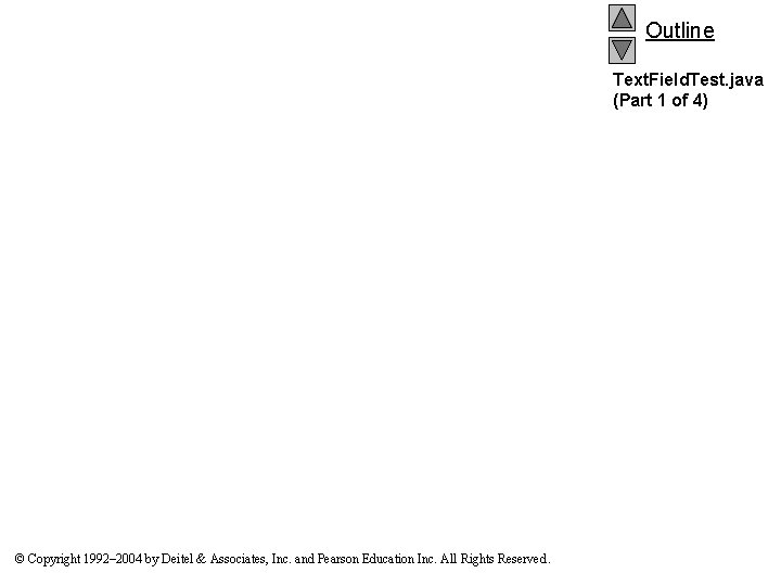 Outline Text. Field. Test. java (Part 1 of 4) © Copyright 1992– 2004 by