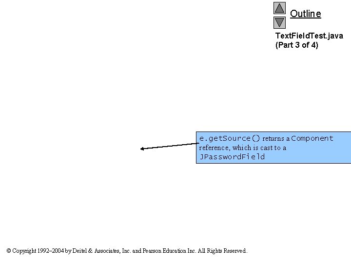 Outline Text. Field. Test. java (Part 3 of 4) e. get. Source() returns a