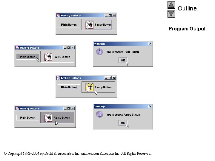 Outline Program Output © Copyright 1992– 2004 by Deitel & Associates, Inc. and Pearson