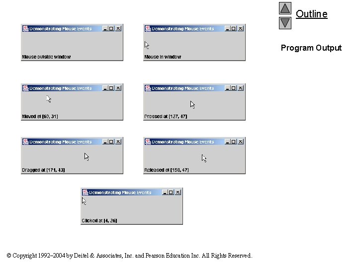 Outline Program Output © Copyright 1992– 2004 by Deitel & Associates, Inc. and Pearson