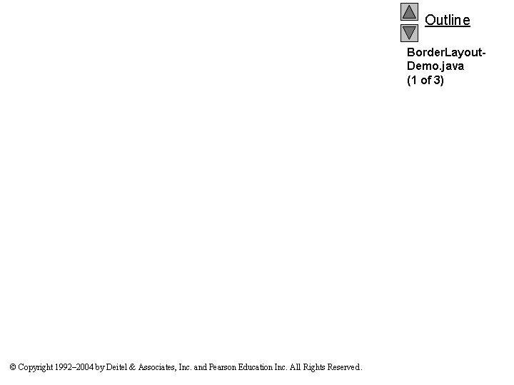 Outline Border. Layout. Demo. java (1 of 3) © Copyright 1992– 2004 by Deitel