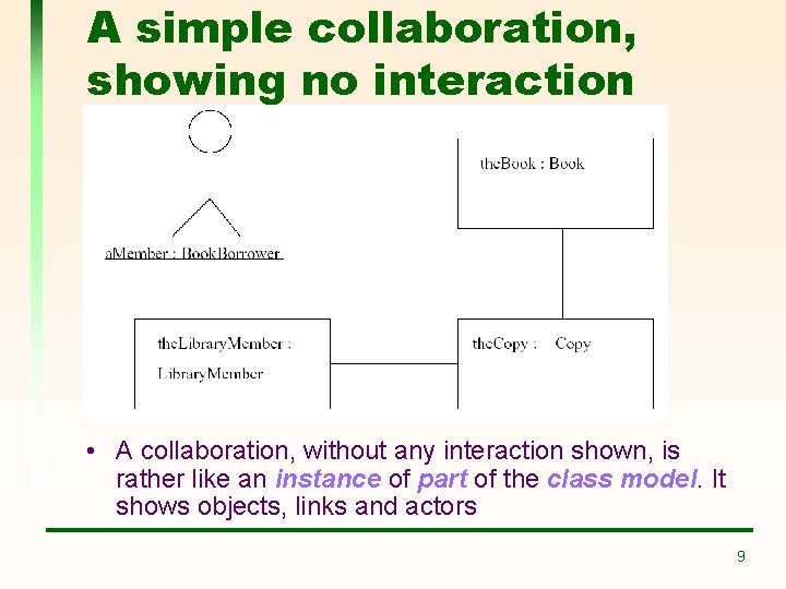 A simple collaboration, showing no interaction • A collaboration, without any interaction shown, is A simple collaboration, showing no interaction • A collaboration, without any interaction shown, is