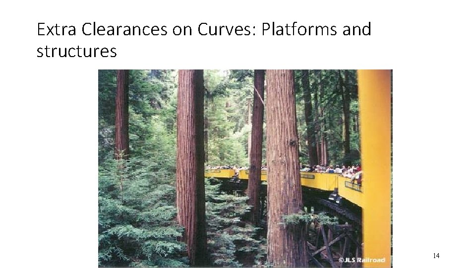 Extra Clearances on Curves: Platforms and structures 14 