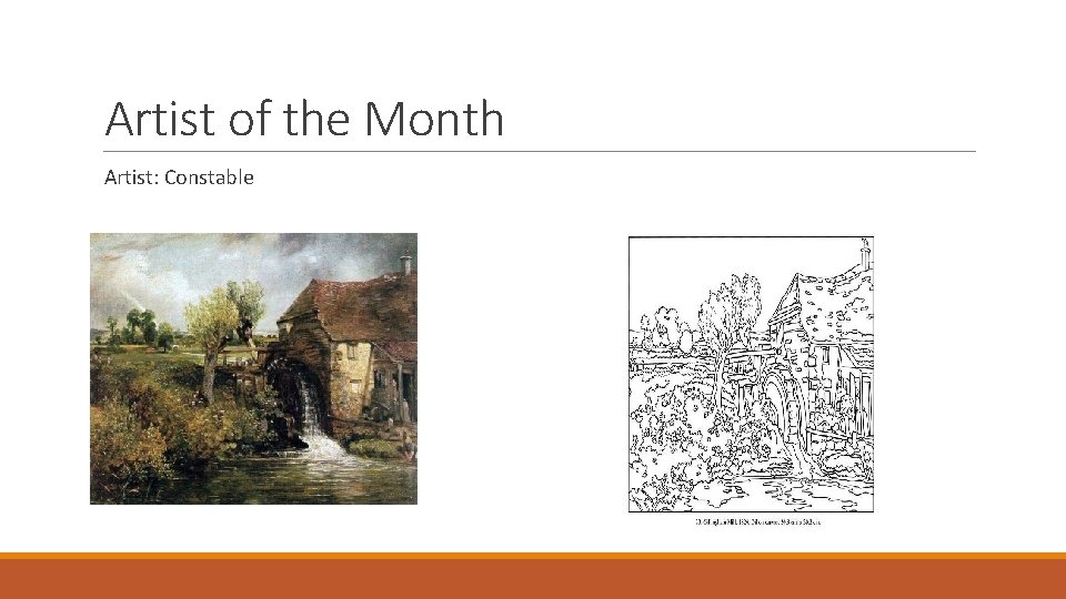 Artist of the Month Artist: Constable 