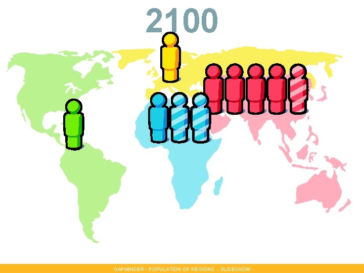 2100 GAPMINDER - POPULATION OF REGIONS - SLIDESHOW 
