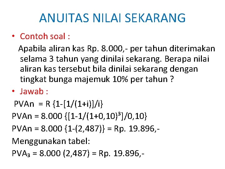 Time Value Of Money Pengertian Time Value Of