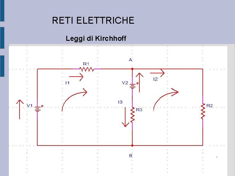 RETI ELETTRICHE Leggi di Kirchhoff 