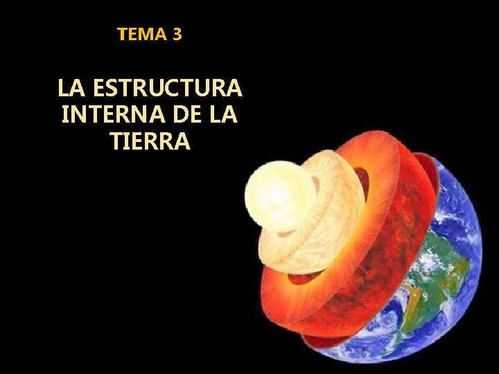 TEMA 3 LA ESTRUCTURA INTERNA DE LA TIERRA 