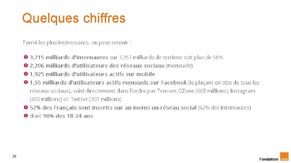 Quelques chiffres 26 