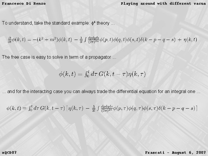 Francesco Di Renzo Playing around with different vacua To understand, take the standard example: Francesco Di Renzo Playing around with different vacua To understand, take the standard example: