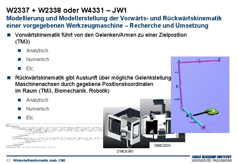 W 2337 + W 2338 oder W 4331 – JW 1 Modellierung und Modellerstellung