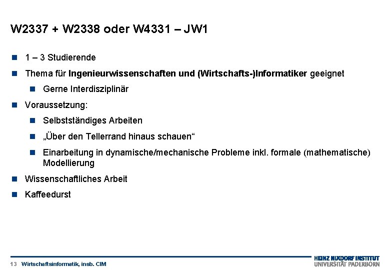 W 2337 + W 2338 oder W 4331 – JW 1 1 – 3