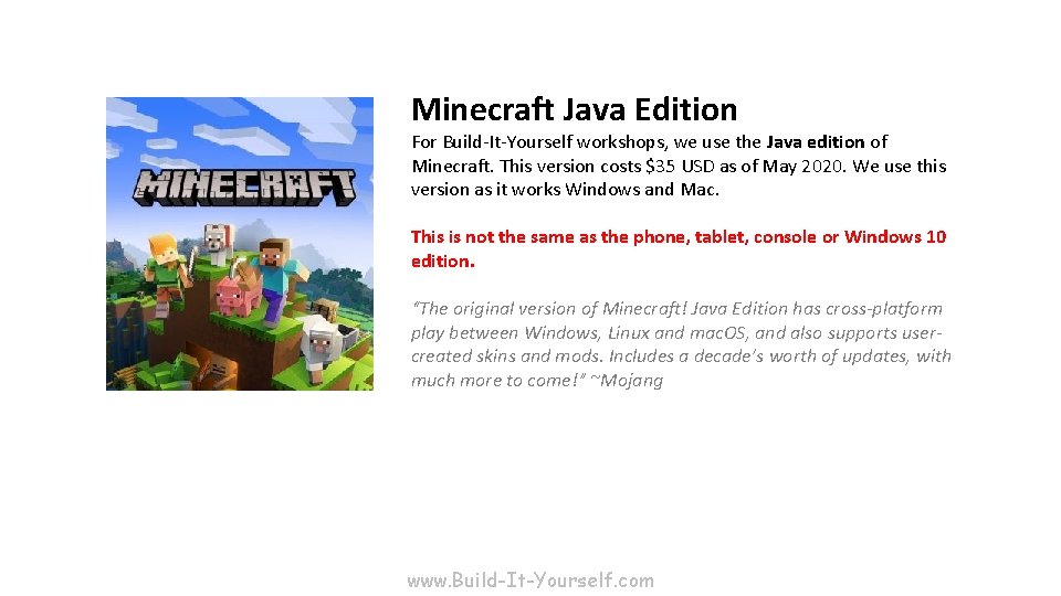 Minecraft Preworkshop Guide How To Set Up Minecraft