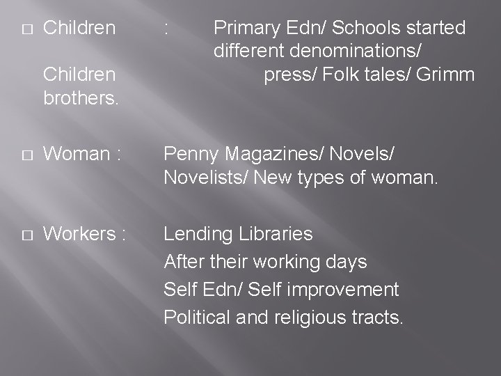 � Children brothers. : Primary Edn/ Schools started different denominations/ press/ Folk tales/ Grimm � Children brothers. : Primary Edn/ Schools started different denominations/ press/ Folk tales/ Grimm