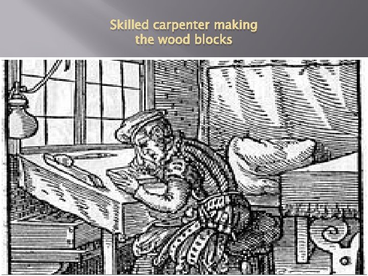 Skilled carpenter making the wood blocks Skilled carpenter making the wood blocks