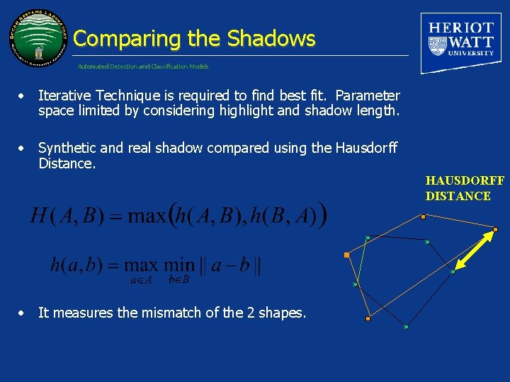 Comparing the Shadows Automated Detection and Classification Models • Iterative Technique is required to