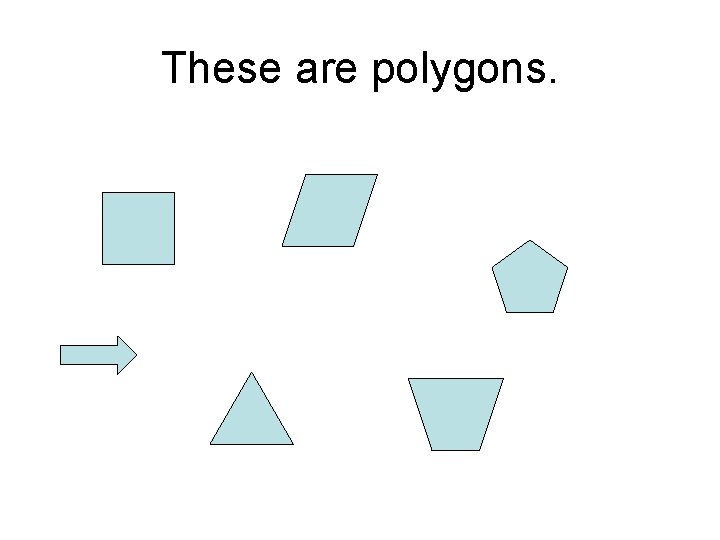 These are polygons. 