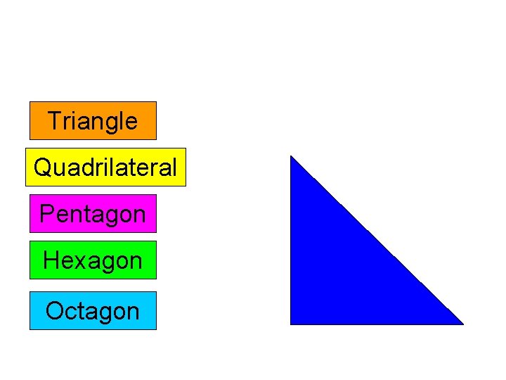 Triangle Quadrilateral Pentagon Hexagon Octagon 