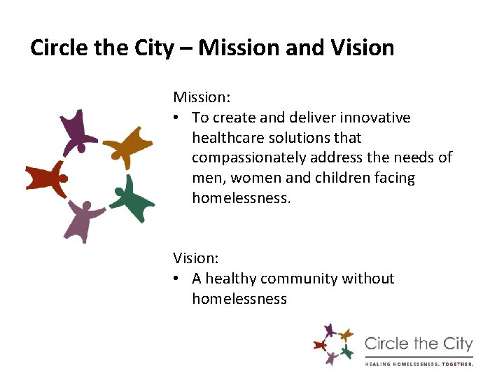 Circle the City – Mission and Vision Mission: • To create and deliver innovative