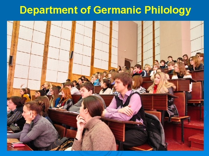 Department of Germanic Philology 