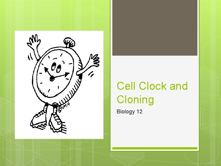 Cell Clock and Cloning Biology 12 