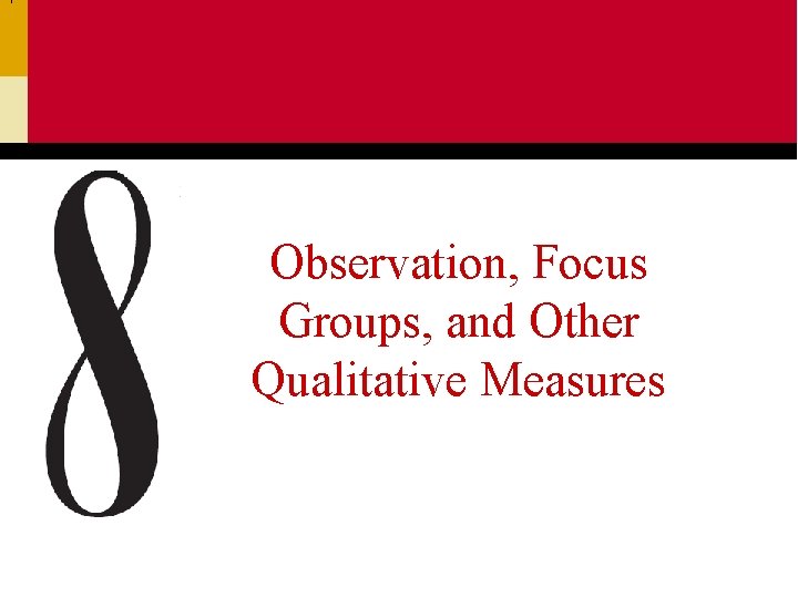 Observation, Focus Groups, and Other Qualitative Measures 